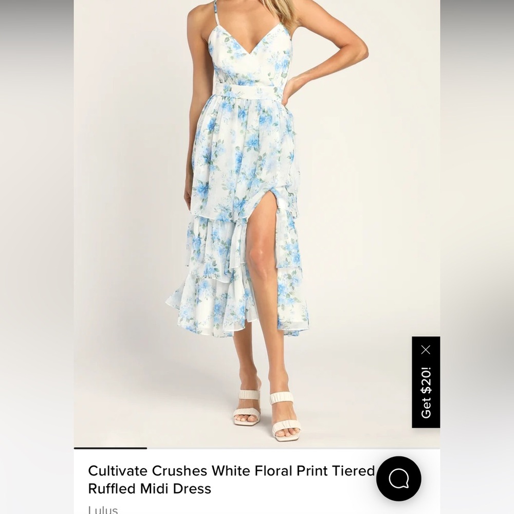 Blue tiered Lulu’s dress